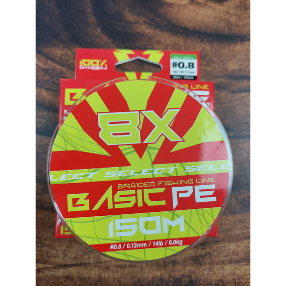 Шнур Select Basic PE 8x 150m (салат.) #0.8/0.12mm 14lb/6kg, Діаметр: 0.12mm, Розмотування: 150m, Колір: салатовый, фото , изображение 4