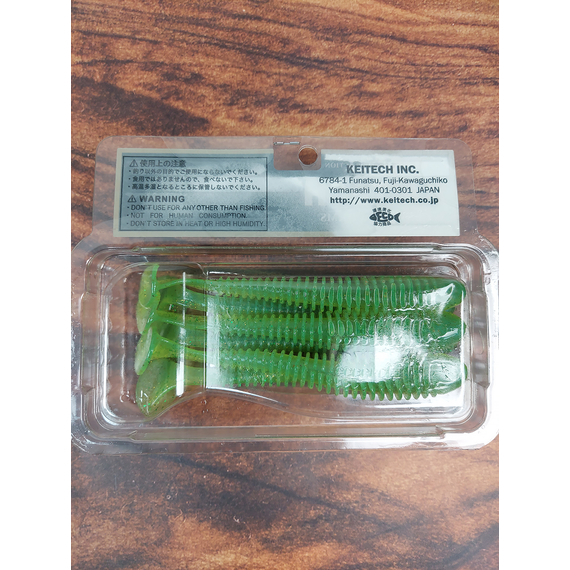 Силікон Keitech Swing Impact 4.5" (6 шт/упак), колір:424 lime chartreuse, Довжина силікону: 4.5" (11.4 см), Колір силікону: 424 Lime Chartreuse, фото , изображение 5