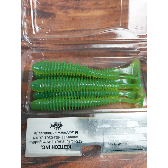 Силікон Keitech Swing Impact 4.5" (6 шт/упак), колір:424 lime chartreuse, Довжина силікону: 4.5" (11.4 см), Колір силікону: 424 Lime Chartreuse, фото , изображение 8