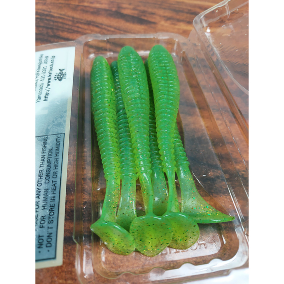 Силікон Keitech Swing Impact 4.5" (6 шт/упак), колір:424 lime chartreuse, Довжина силікону: 4.5" (11.4 см), Колір силікону: 424 Lime Chartreuse, фото , изображение 9