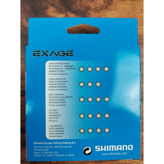 Жилка Shimano Exage 300m 0.355mm 10.4kg, Діаметр: 0.355, Розмотування: 300m, фото , изображение 4