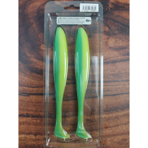Силікон Keitech Easy Shiner 8" (2 шт/уп), колір:ea#11 lime chartreuseglow, Довжина силікону: 8" (20.3 см), Колір силікону: EA#11 Lime ChartreuseGlow, фото , изображение 4