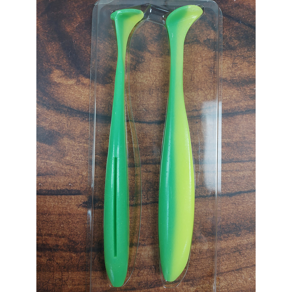 Силікон Keitech Easy Shiner 8" (2 шт/уп), колір:ea#11 lime chartreuseglow, Довжина силікону: 8" (20.3 см), Колір силікону: EA#11 Lime ChartreuseGlow, фото , изображение 6