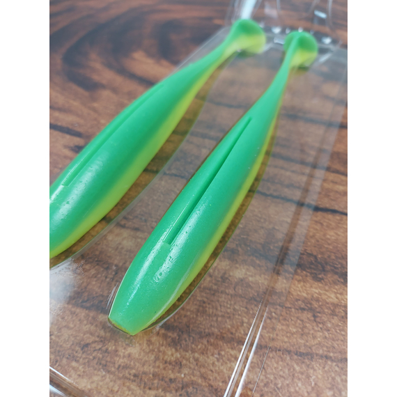 Силікон Keitech Easy Shiner 8" (2 шт/уп), колір:ea#11 lime chartreuseglow, Довжина силікону: 8" (20.3 см), Колір силікону: EA#11 Lime ChartreuseGlow, фото , изображение 8