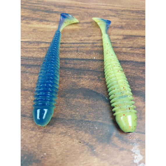 Силікон Keitech Swing Impact 4.5" (6 шт/уп),, колір: ea#20 violet chart red fl, Довжина силікону: 4.5" (11.4 см), Колір силікону: EA#20 Violet Chart Red Fl, фото , изображение 6