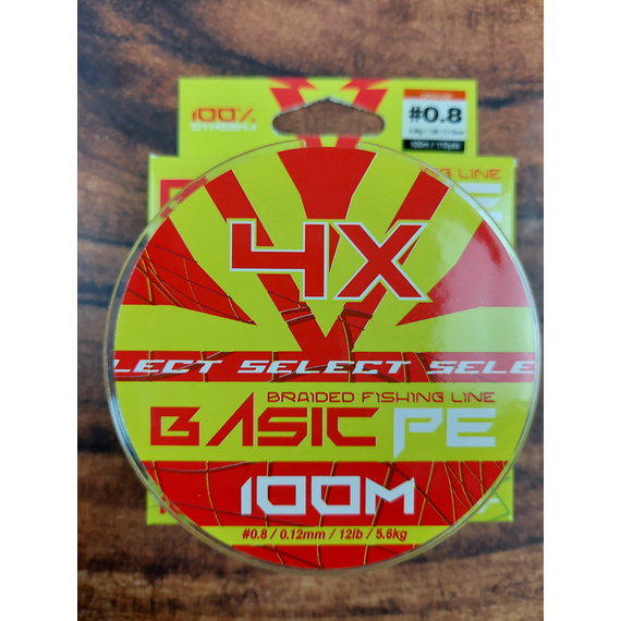 Шнур Select Basic PE 100m (оранж.) 0.12mm 12lb/5.6kg, Диаметр: 0.12mm, Размотка: 100m, Выберите цвет: помаранчевий, фото , изображение 3