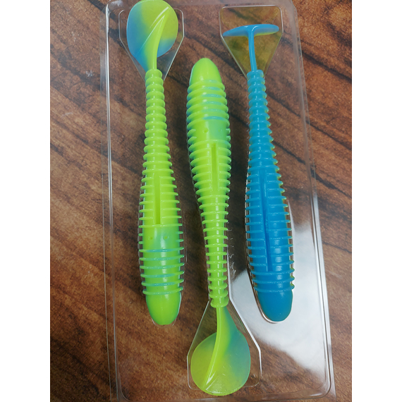 Силікон Keitech Swing Impact FAT 6.8" (3 шт/уп),, колір: pal#03 ice chartreuse, Довжина силікону: 6.8" (17.3 см), Колір силікону: PAL#03 Ice Chartreuse, фото , изображение 8