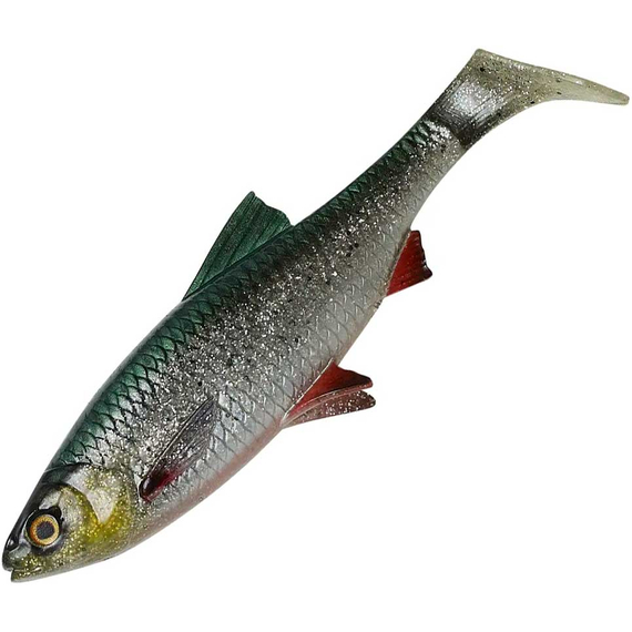 Силікон Savage Gear 3D LB River Roach 220mm 125.0g Green Silver (поштучно), Довжина силікону: 220mm, Колір силікону: Green Silver, фото 