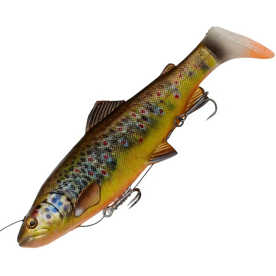 Силікон Savage Gear 4D Line Thru Rattle Trout S 275mm 258.0g Brown Trout UV (поштучно), Довжина силікону: 275mm, Колір силікону: Brown Trout UV, фото 
