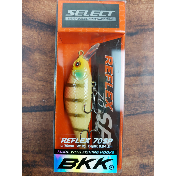 Воблер Select Reflex 70SP 70mm 9.0g #12 (0.8-1.2m), Размер/Вес: 70mm/9g, Цвет воблера: col.12, фото , изображение 7