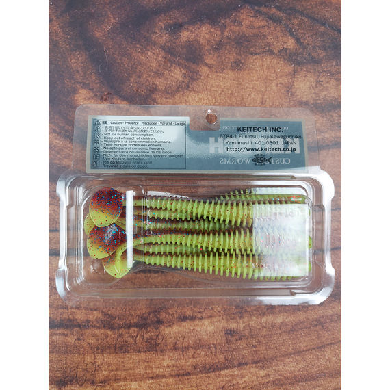 Силікон Keitech Swing Impact 4.5" (6 шт/уп), колір:ea#15 grape chart red flk, Довжина силікону: 4.5" (11.4 см), Колір силікону: ea#15 grape chart red flk, фото , изображение 4