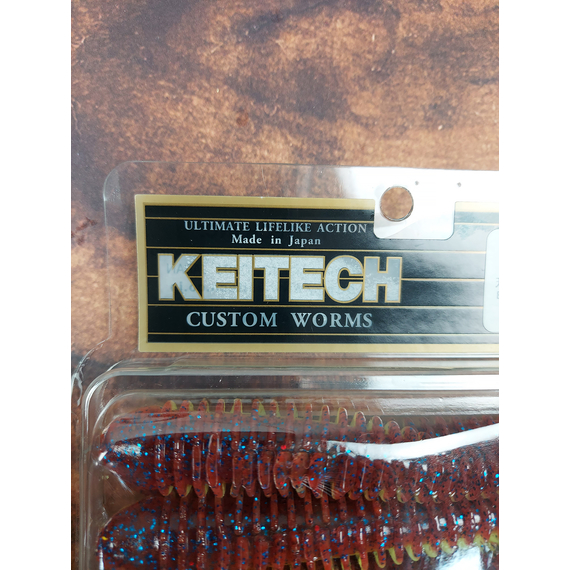 Силікон Keitech Swing Impact 4.5" (6 шт/уп), колір:ea#15 grape chart red flk, Довжина силікону: 4.5" (11.4 см), Колір силікону: ea#15 grape chart red flk, фото , изображение 5