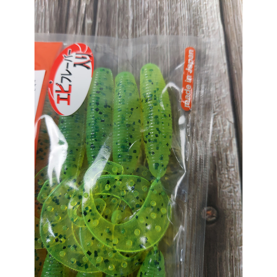 Силікон Reins Fat G-Tail Grub 3" 419 Chart Pepper (12шт/уп), Довжина силікону: 3.0" (7,62 см), Колір силікону: 419 chart pepper, фото , изображение 5