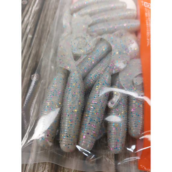 Силікон Reins Fat G-Tail Grub 3" 211 UV Pearl Candy (12шт/уп), Довжина силікону: 3.0" (7,62 см), Колір силікону: 211 UV Pearl Candy, фото , изображение 4