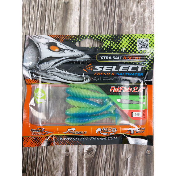 Силікон Select FatFish 2.4" #245 (6 шт / уп), Довжина силікону: 2.4" (6.1 см), Колір силікону: 245, фото , изображение 3