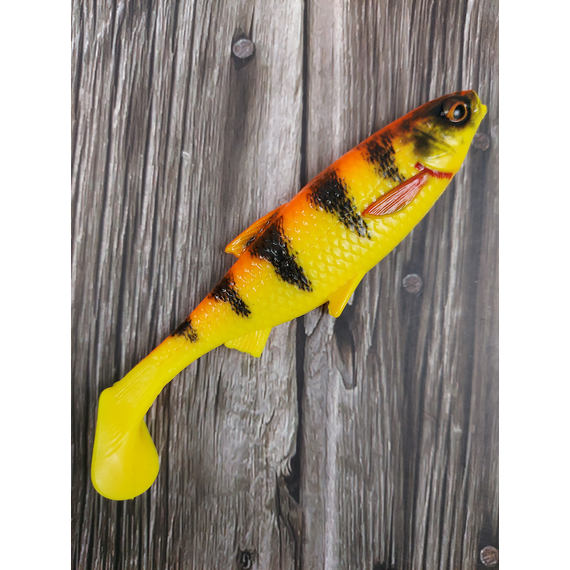 Силікон Savage Gear 3D River Roach 120mm 17.0g Golden Ambulance (поштучно), Довжина силікону: 120mm, Колір силікону: Golden Ambulance, фото , изображение 2