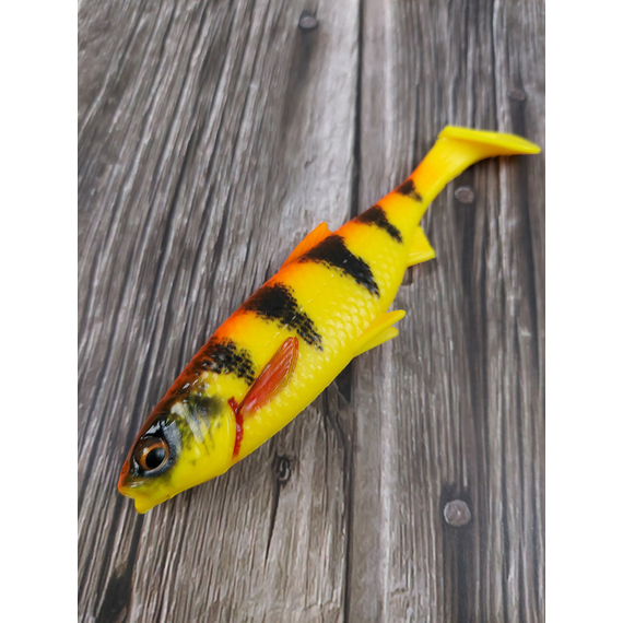 Силікон Savage Gear 3D River Roach 120mm 17.0g Golden Ambulance (поштучно), Довжина силікону: 120mm, Колір силікону: Golden Ambulance, фото , изображение 3