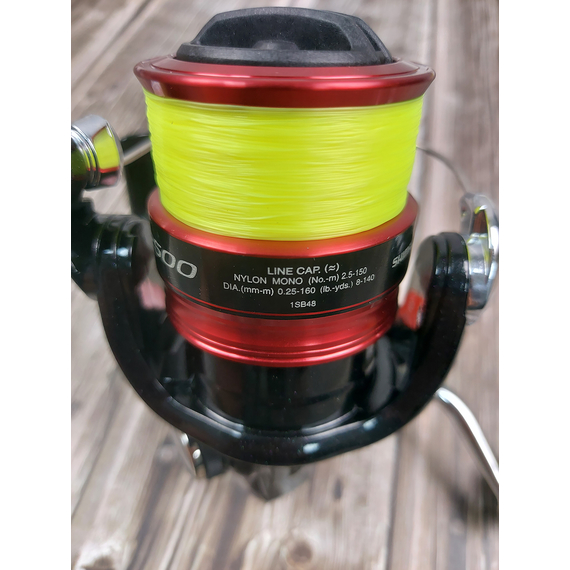 Котушка Shimano Sienna 2500 FG + Жилка 0,26mm (без коробки), Розмір шпулі: 2500+mono, фото , изображение 3