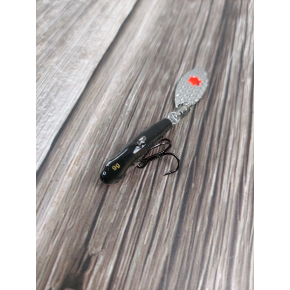 Тейл-спінер Savage Gear 3D Sticklebait Tailspin 65mm 9.0g Black Red, фото , изображение 6