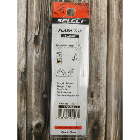 Воблер Select Flash 70F 5.8g col.11 (topwater), Колір воблера: col.11, фото , изображение 3
