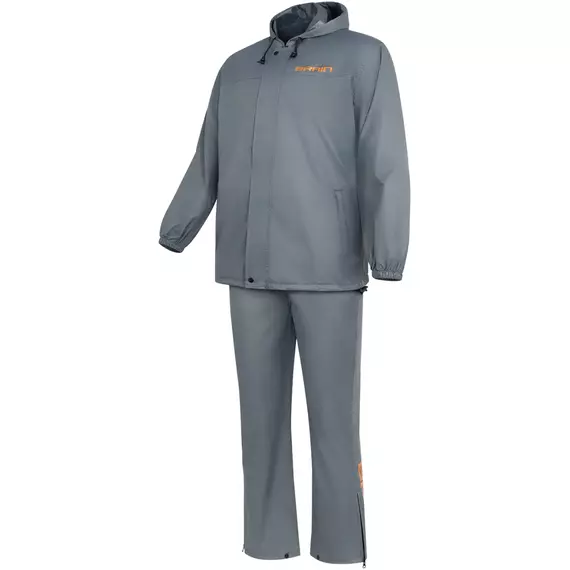 Дощовий костюм Brain Rain Suit сірий (XXL) — захист від дощу та вітру, Розмір: XXL, фото , изображение 5