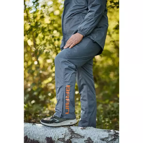 Дощовий костюм Brain Rain Suit сірий (L) — захист від дощу та вітру, Розмір: L, фото , изображение 22