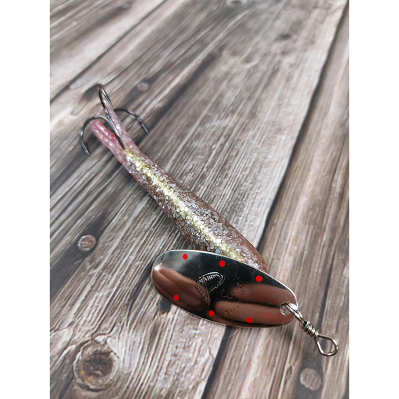 Блешня Savage Gear Flying Eel Spinner #3 23.0g 09-Red Silver, Вага блешні: 23g, Колір блешні: Red Silver, фото , изображение 5