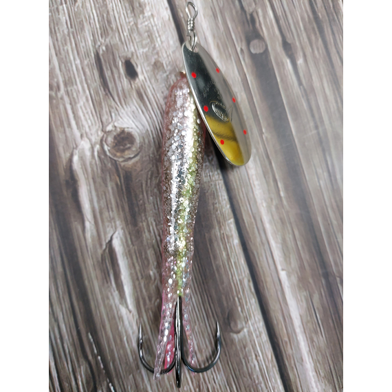 Блешня Savage Gear Flying Eel Spinner #3 23.0g 09-Red Silver, Вага блешні: 23g, Колір блешні: Red Silver, фото , изображение 6