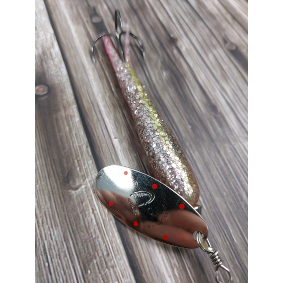 Блешня Savage Gear Flying Eel Spinner #3 23.0g 09-Red Silver, Вага блешні: 23g, Колір блешні: Red Silver, фото , изображение 8