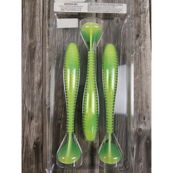 Силікон Keitech Swing Impact FAT 6.8" (3 шт/уп),, колір: ea#11 lime chartreuseglow, Довжина силікону: 6.8" (17.3 см), Колір силікону: EA#11 Lime ChartreuseGlow, фото , изображение 5