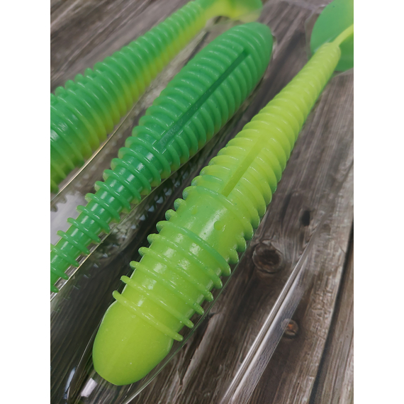 Силікон Keitech Swing Impact FAT 6.8" (3 шт/уп),, колір: ea#11 lime chartreuseglow, Довжина силікону: 6.8" (17.3 см), Колір силікону: EA#11 Lime ChartreuseGlow, фото , изображение 8