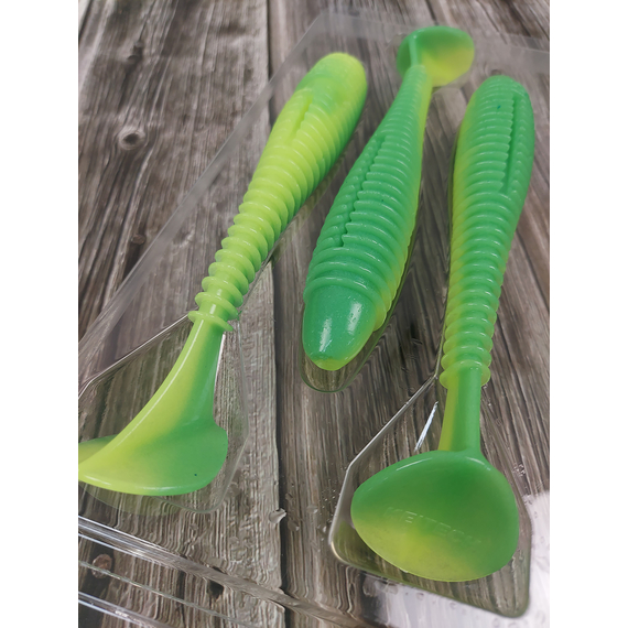 Силікон Keitech Swing Impact FAT 6.8" (3 шт/уп),, колір: ea#11 lime chartreuseglow, Довжина силікону: 6.8" (17.3 см), Колір силікону: EA#11 Lime ChartreuseGlow, фото , изображение 10