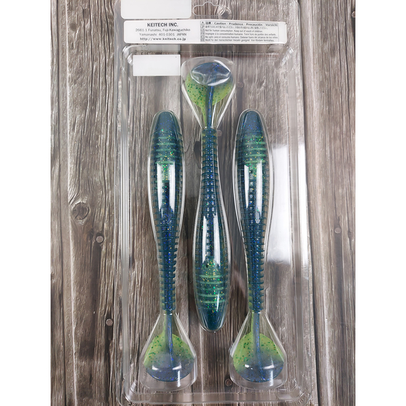 Силікон Keitech Swing Impact FAT 6.8" (3 шт/уп),, колір: ea#17 midnight chart back, Довжина силікону: 6.8" (17.3 см), Колір силікону: EA#17 Midnight Chart Back, фото , изображение 3