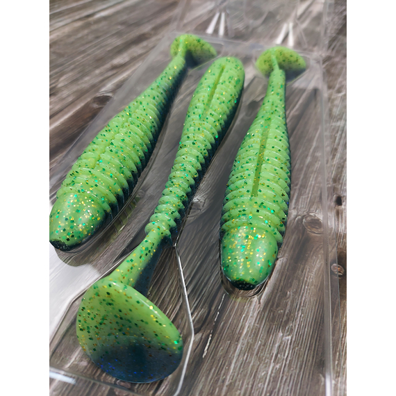 Силікон Keitech Swing Impact FAT 6.8" (3 шт/уп),, колір: ea#17 midnight chart back, Довжина силікону: 6.8" (17.3 см), Колір силікону: EA#17 Midnight Chart Back, фото , изображение 5