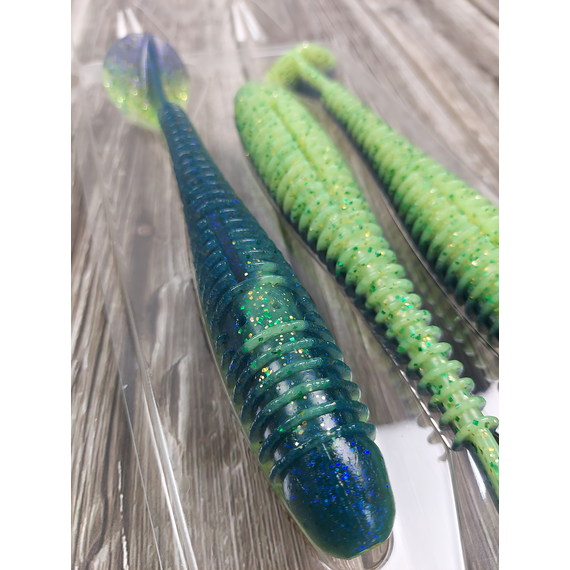 Силікон Keitech Swing Impact FAT 6.8" (3 шт/уп),, колір: ea#17 midnight chart back, Довжина силікону: 6.8" (17.3 см), Колір силікону: EA#17 Midnight Chart Back, фото , изображение 6