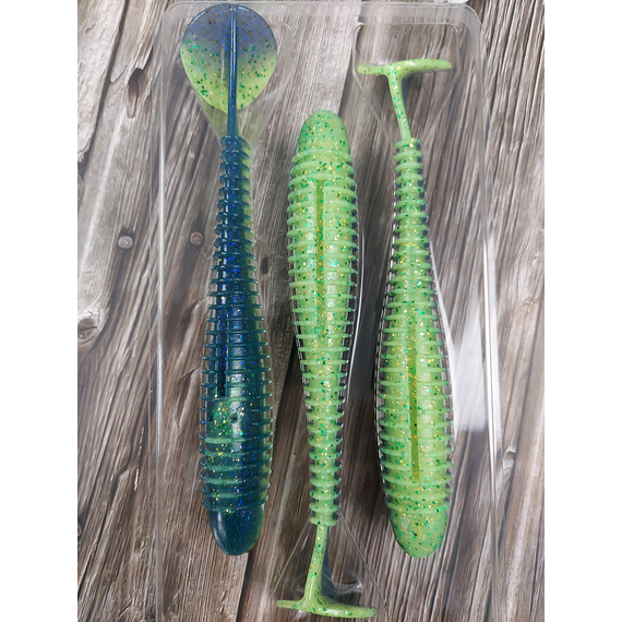 Силікон Keitech Swing Impact FAT 6.8" (3 шт/уп),, колір: ea#17 midnight chart back, Довжина силікону: 6.8" (17.3 см), Колір силікону: EA#17 Midnight Chart Back, фото , изображение 7