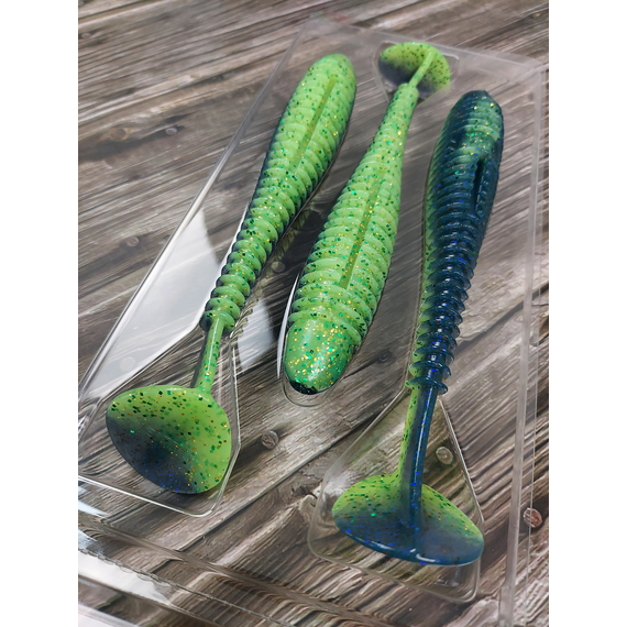 Силікон Keitech Swing Impact FAT 6.8" (3 шт/уп),, колір: ea#17 midnight chart back, Довжина силікону: 6.8" (17.3 см), Колір силікону: EA#17 Midnight Chart Back, фото , изображение 8