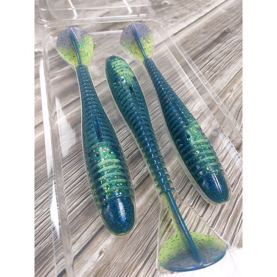 Силікон Keitech Swing Impact FAT 6.8" (3 шт/уп),, колір: ea#17 midnight chart back, Довжина силікону: 6.8" (17.3 см), Колір силікону: EA#17 Midnight Chart Back, фото , изображение 9