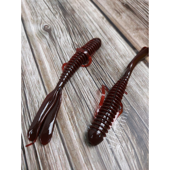 Силікон Keitech Hog Impact 4" (8 шт/упак), колір:006 cola, Довжина силікону: 4" (10.2 см), Колір силікону: 006 Cola, фото , изображение 5