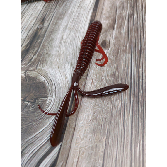 Силікон Keitech Hog Impact 4" (8 шт/упак), колір:006 cola, Довжина силікону: 4" (10.2 см), Колір силікону: 006 Cola, фото , изображение 7