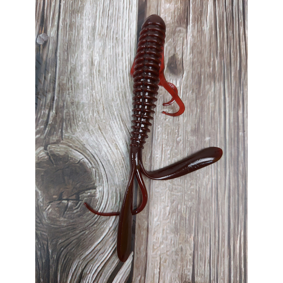 Силікон Keitech Hog Impact 4" (8 шт/упак), колір:006 cola, Довжина силікону: 4" (10.2 см), Колір силікону: 006 Cola, фото , изображение 8