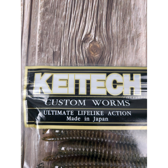 Силікон Keitech Easy Shaker 5.5" (10 шт/упак), колір:101 green pumpkin pp., Довжина силікону: 5.5" (14 см), Колір силікону: 101 Green Pumpkin PP., фото , изображение 4