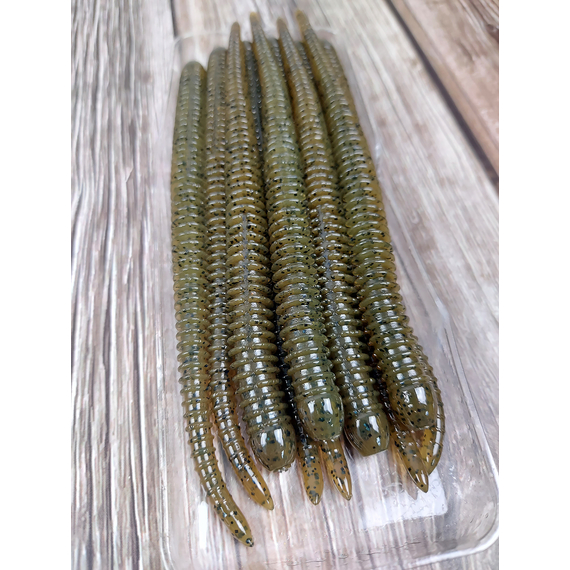 Силікон Keitech Easy Shaker 5.5" (10 шт/упак), колір:101 green pumpkin pp., Довжина силікону: 5.5" (14 см), Колір силікону: 101 Green Pumpkin PP., фото , изображение 6