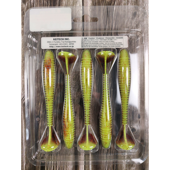 Силікон Keitech Swing Impact FAT 4.8" (5 шт/уп), колір:ea#15 grape chart red flk, Довжина силікону: 4.8" (12.2 см), Колір силікону: ea#15 grape chart red flk, фото , изображение 4