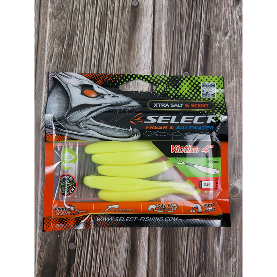 Силікон Select Victim V-Tail 4" #045 (5 шт / уп), Довжина силікону: 4.0" (10.16 см), Колір силікону: 045, фото , изображение 3