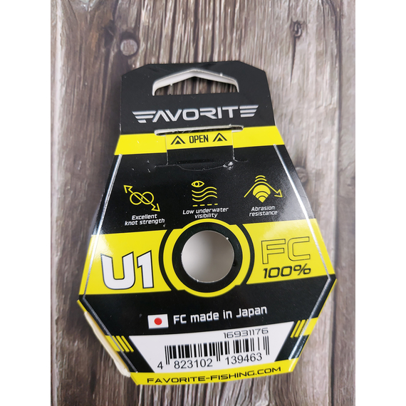 Флюорокарбон Favorite U1 FC 10m #1.2/0.185mm 5.3lb/2.42kg (Made in Japan), Діаметр: 0.18mm, Розмотування: 10m, фото , изображение 5
