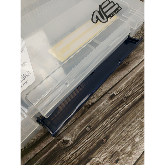 Коробка Meiho Versus VS-3043ND-2 Clear 356×230×50 мм — двостороння для приманок і аксесуарів, фото , изображение 4