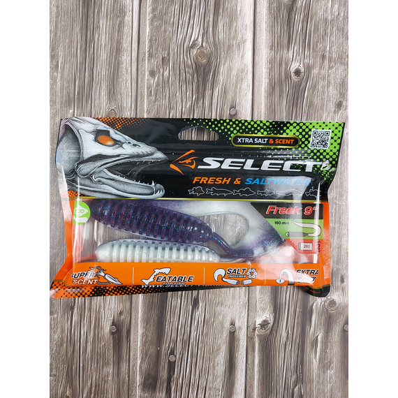 Силікон Select Freek 9" #280 (2 шт / уп), Длина силикона: 9" (16 см), Расцветка силикона: 280, фото , изображение 3