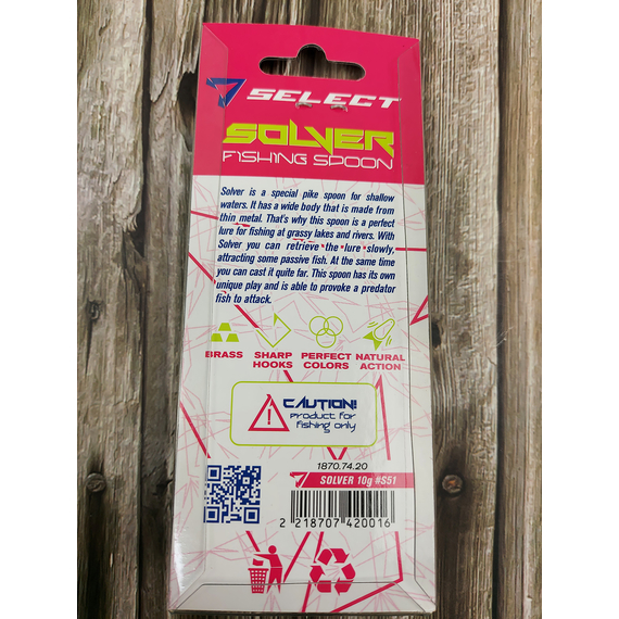 Блешня Select Solver 10.0g 71mm S51, Вес: 10г, Цвет блесны: S51, фото , изображение 4