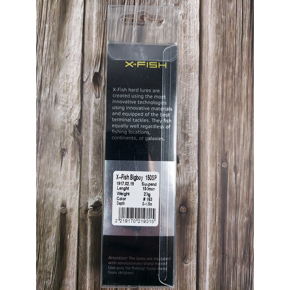 Воблер X-Fish Bigboy 150SP 150mm 23g #163 (0.5-1.5m), Размер/Вес: 150mm/23g, Цвет воблера: 163, фото , изображение 4